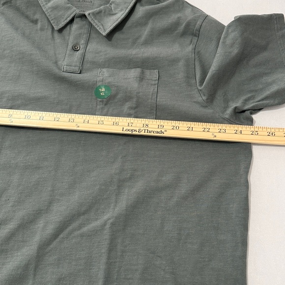L.L. Bean Men's Casual Shadow Green SS Polo Size XL Tall - Picture 8 of 10